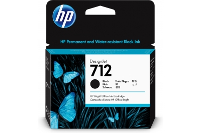 HP 712 80-ml Black DesignJet Ink Cartridge