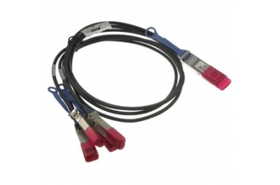 DELL QSFP28 - 4 x SFP28, 2 m fibre optic cable 4x SFP28 Black, Red