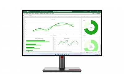 Lenovo ThinkVision P27q-30 LED display 68.6 cm (27") 2560 x 1440 pixels Quad HD Black