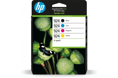 HP 924 CMYK Original Ink Cartridge 4-Pack