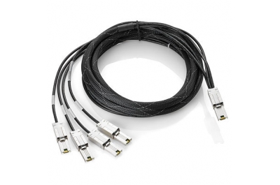 Hewlett Packard Enterprise StorageWorks 4m External Mini-SAS to 4x1 Mini-SAS Cable Black