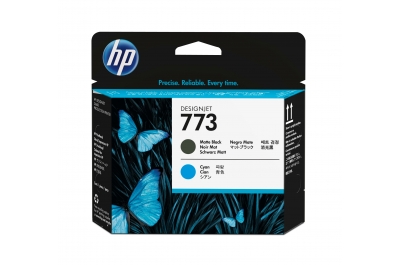 HP 773 Matte Black/Cyan DesignJet Printhead