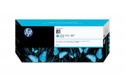 HP 81 680-ml Light Cyan DesignJet Dye Ink Cartridge