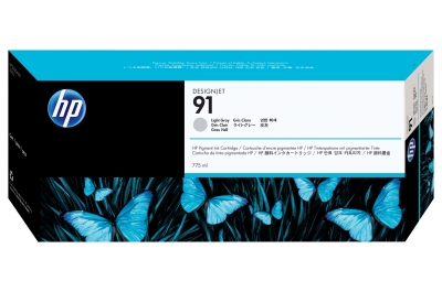 HP 91 775-ml Light Gray DesignJet Pigment Ink Cartridge