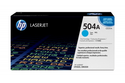 HP 504A Cyan Original LaserJet Toner Cartridge