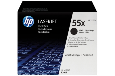 HP 55X 2-pack High Yield Black Original LaserJet Toner Cartridges