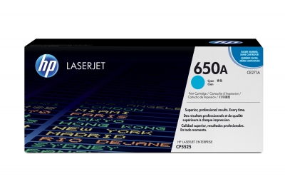 HP 650A Cyan Original LaserJet Toner Cartridge