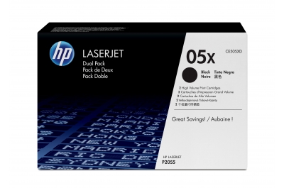 HP 05X 2-pack High Yield Black Original LaserJet Toner Cartridges