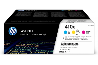 HP 410X 3-pack High Yield Cyan/Magenta/Yellow Original LaserJet Toner Cartridges