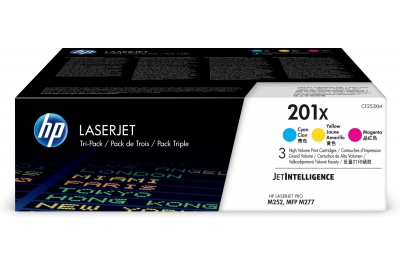 HP 201X 3-pack High Yield Cyan/Magenta/Yellow Original LaserJet Toner Cartridges