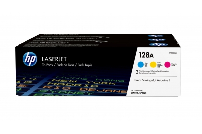 HP 128A 3-pack Cyan/Magenta/Yellow Original LaserJet Toner Cartridges