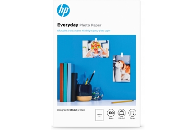 HP Everyday Photo Paper, Glossy, 200 g/m2, 10 x 15 cm (101 x 152 mm), 100 sheets