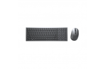 DELL KM7120W keyboard Mouse included Office RF Wireless + Bluetooth AZERTY Belgian Grey, Titanium