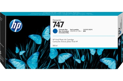 HP 747 300-ml Chromatic Blue DesignJet Ink Cartridge