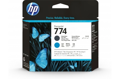 HP 774 Matte Black/Cyan DesignJet Printhead