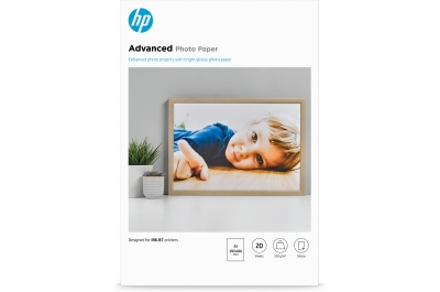 HP Advanced Photo Paper, Glossy, 250 g/m2, A3 (297 x 420 mm), 20 sheets