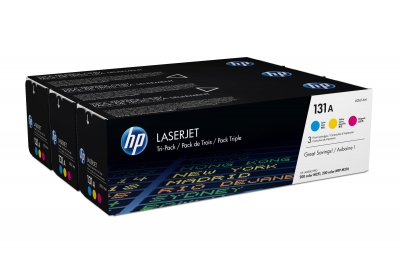 HP 131A 3-pack Cyan/Magenta/Yellow Original LaserJet Toner Cartridges