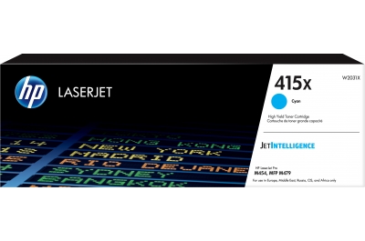 HP 415X High Yield Cyan Original LaserJet Toner Cartridge